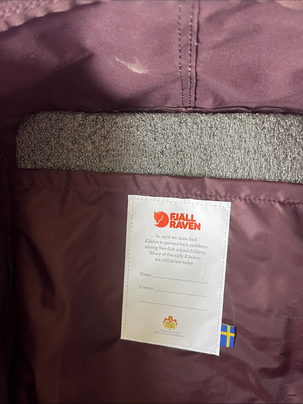 FJALLRAVEN - KANKEN BACKPACK - Blackberry - Picture 6 of 6